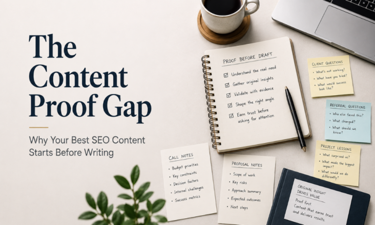 The Content Proof Gap: Why Your Best SEO Content Starts Before Writing